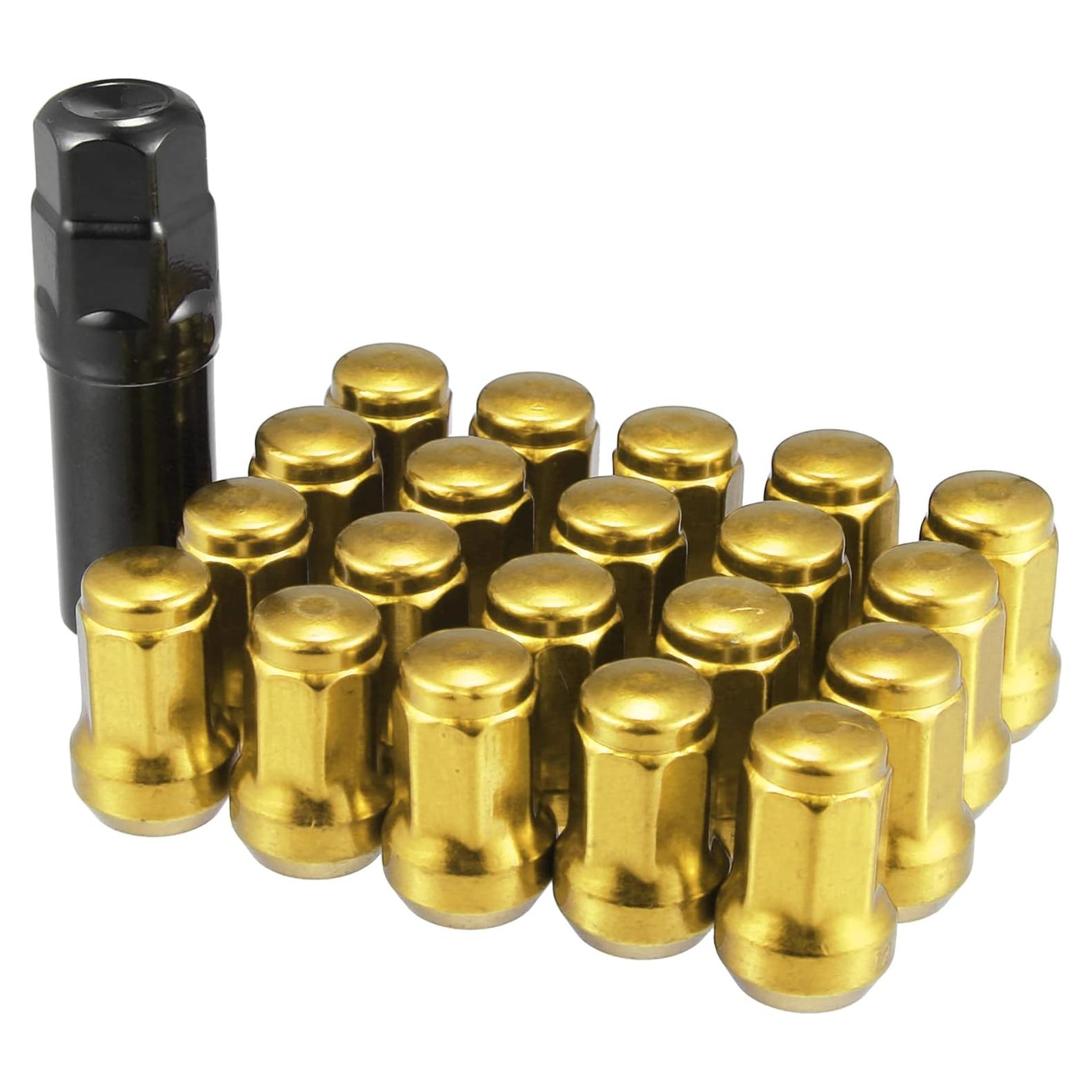 Tuercas de Rueda Acorn M12x1.25 ACROPIX 21 Piezas Doradas