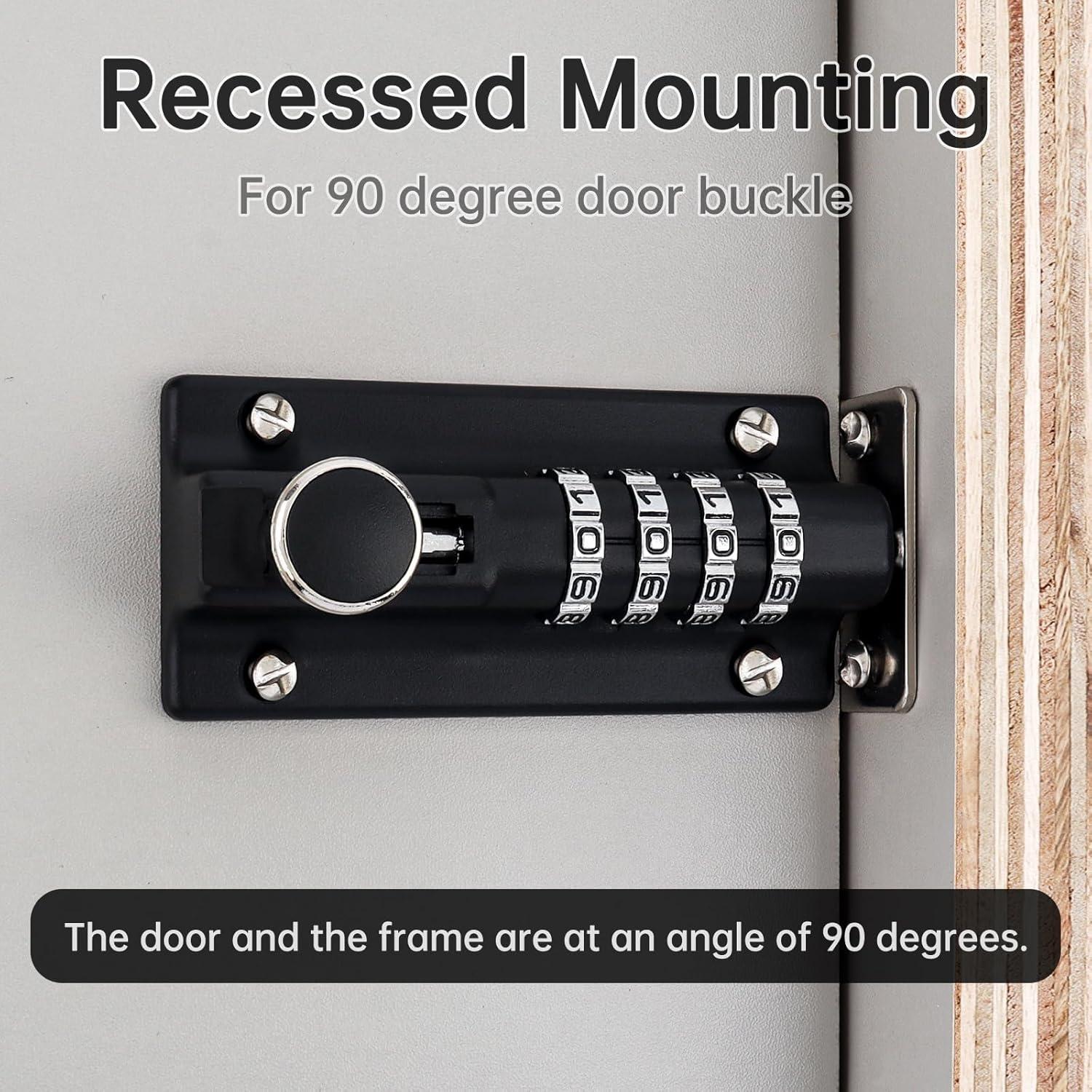 Cerrojo de Combinación HOJLKLD 4 Dígitos Zinc Negro