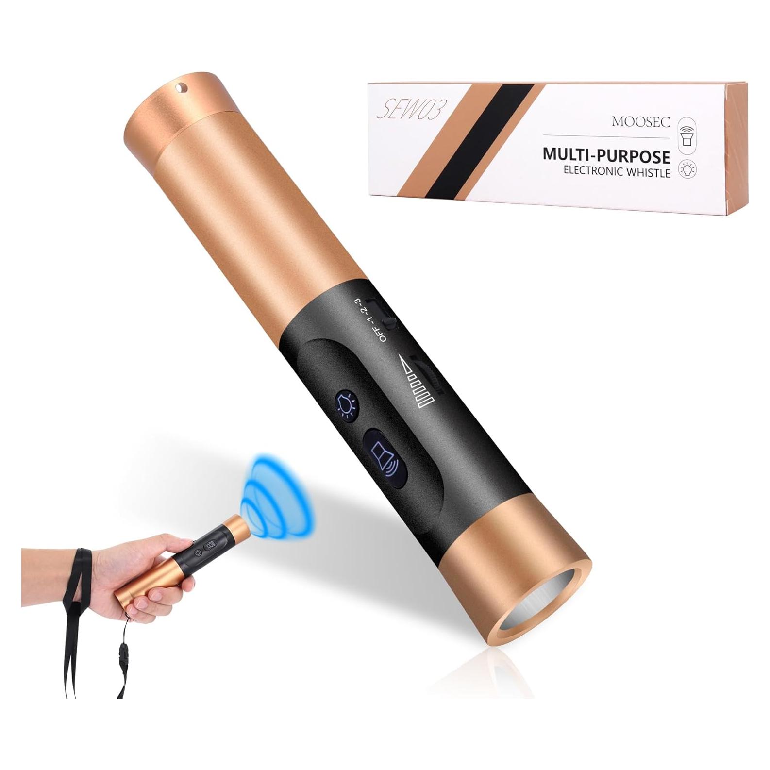 Silbato Electrónico Moosec MS-SEW03 con Linterna LED 125dB