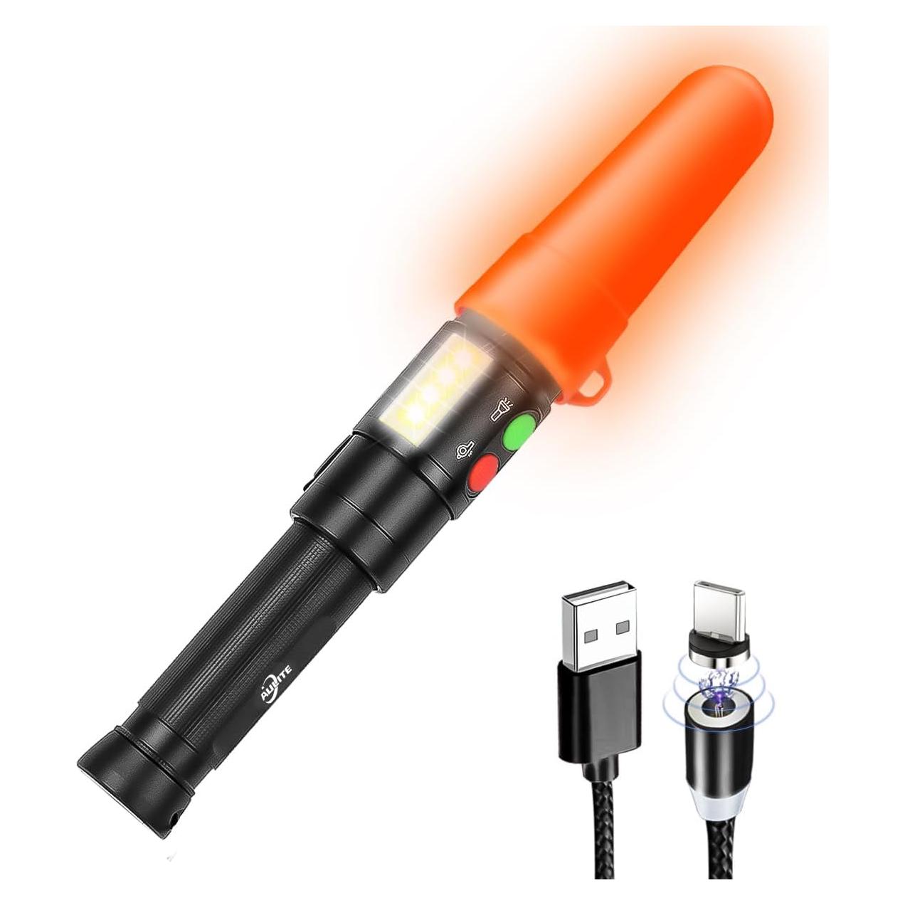 Linterna de Silbato Electrónico AULITE AML-2002 Recargable USB C