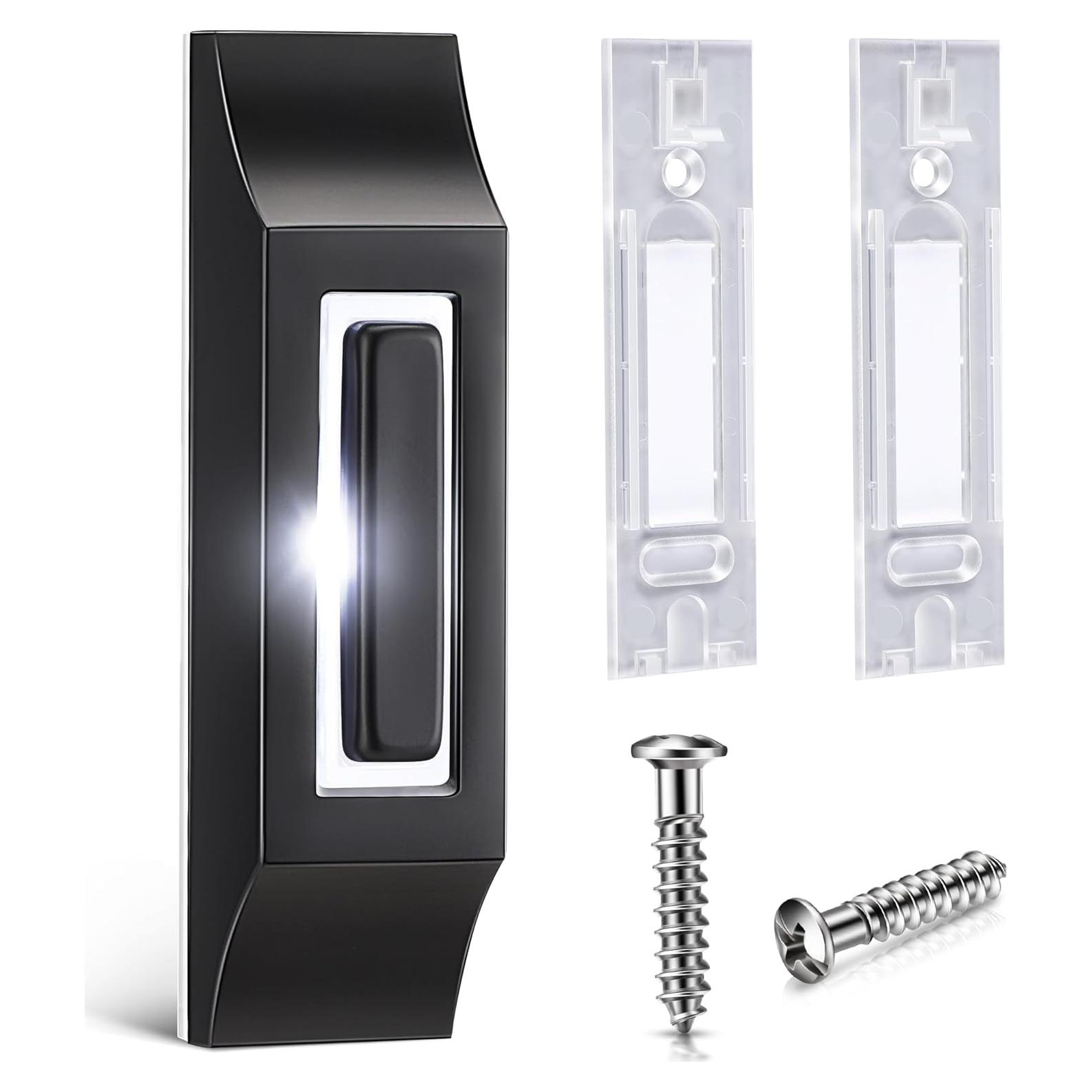 Botón de Timbre de Metal Enhon con Luz LED - Impermeable