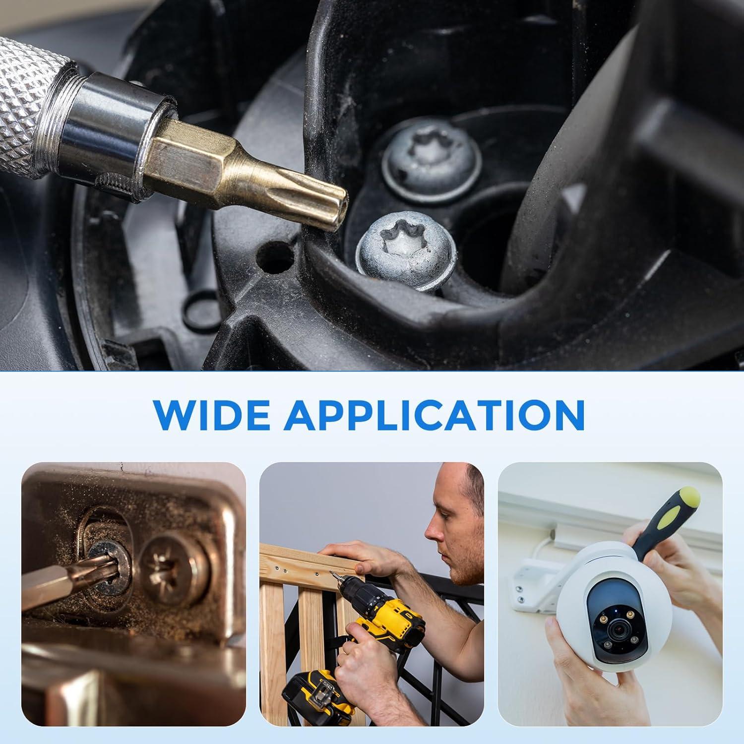 Tornillos de Seguridad Torx uxcell #10-24 x 9mm Acero Inoxidable