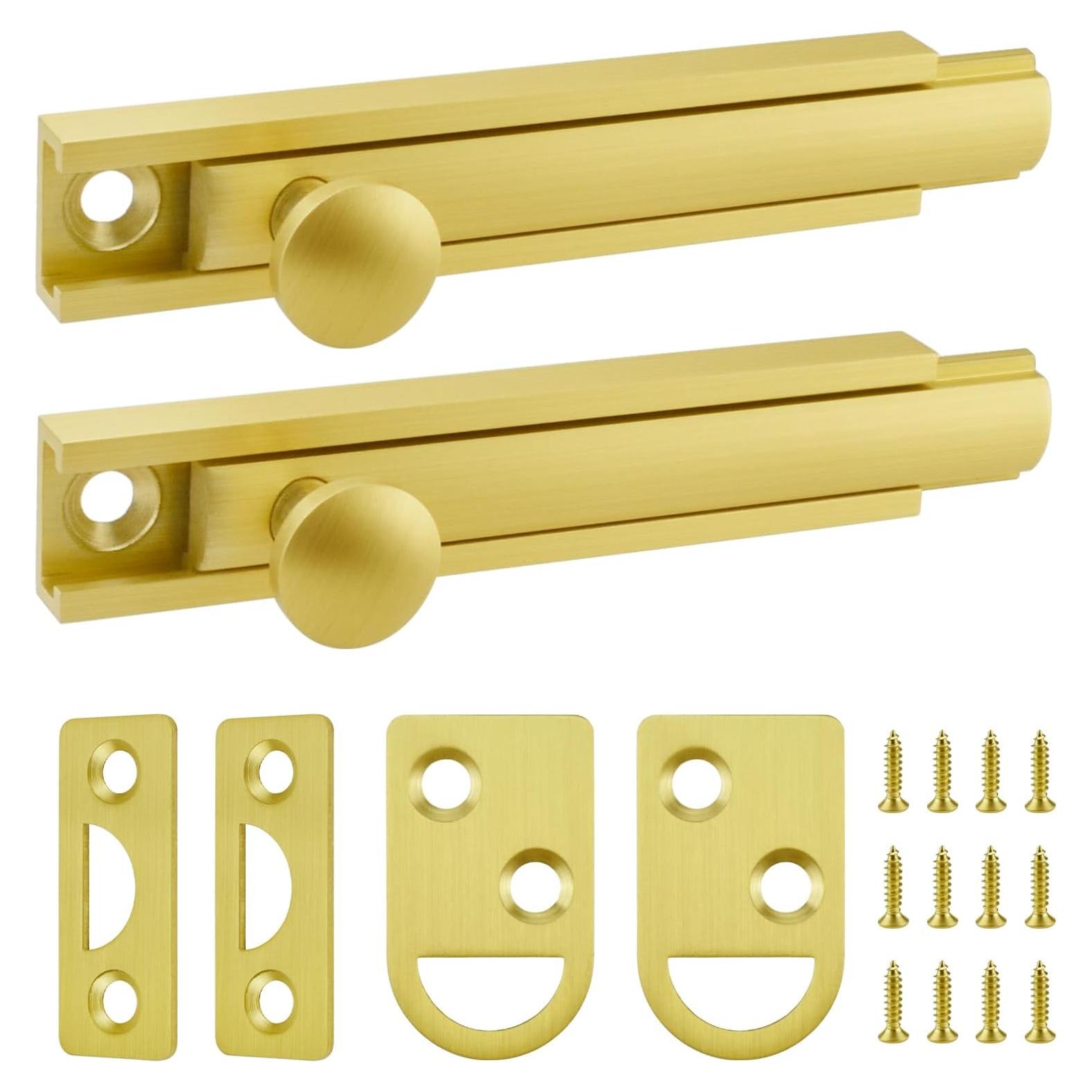 Tornillo Deslizante de Superficie ZIUZI 76.3x15mm Oro Cepillado