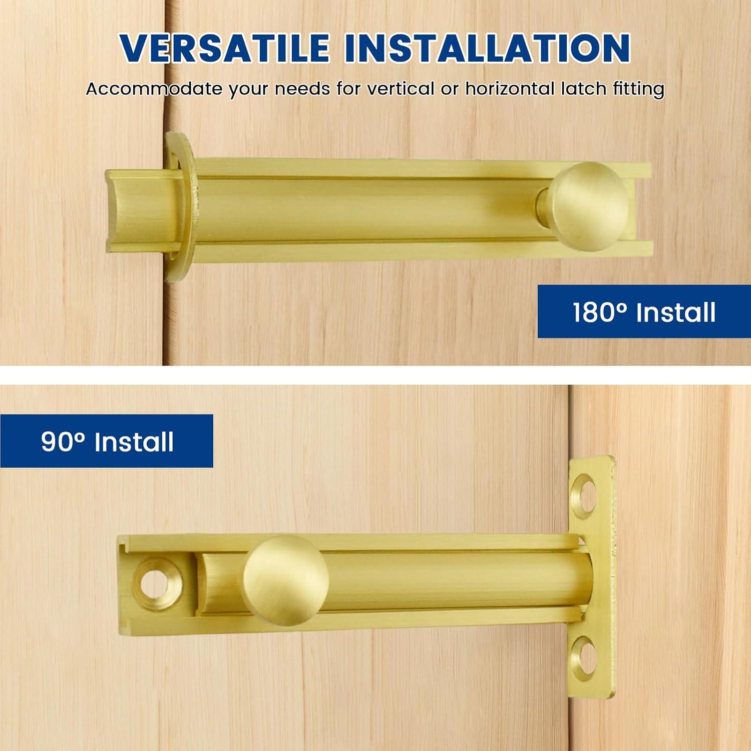 Tornillo Deslizante de Superficie ZIUZI 76.3x15mm Oro Cepillado