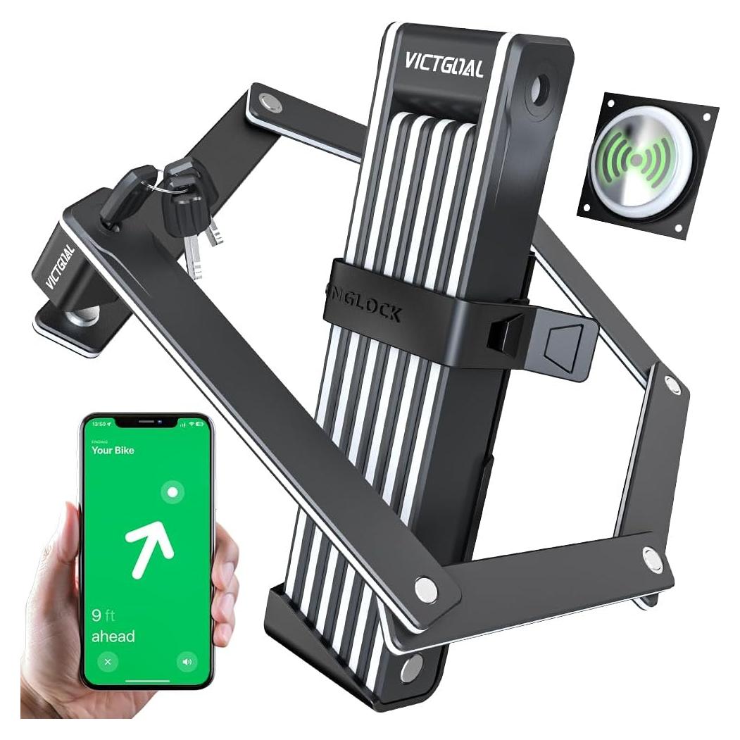 Candado Plegable VICTGOAL para Bicicleta con Soporte AirTag