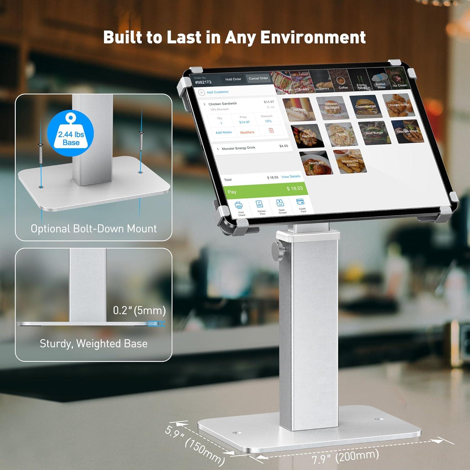 Soporte Anti-Robo para Tablet AboveTEK, Altura Ajustable 21-34 cm