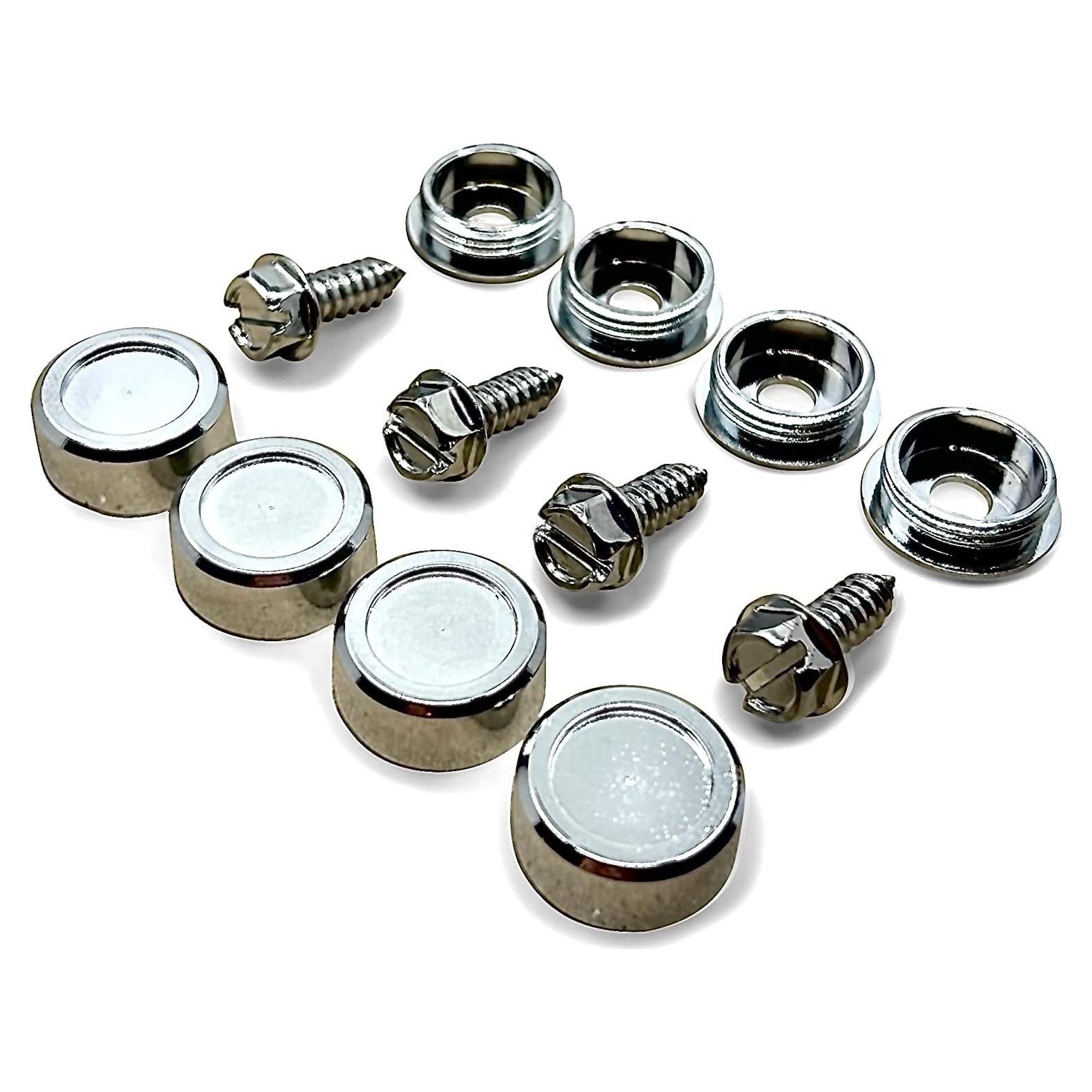 Kit de Tornillos y Tapas de Matrícula OttoSpeed - 12 Piezas Acero Inoxidable
