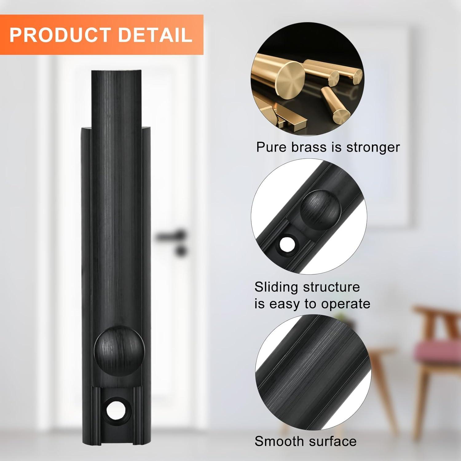 Cerraduras de Superficie KOVOSCH 2 Piezas Latón Sólido 75mm