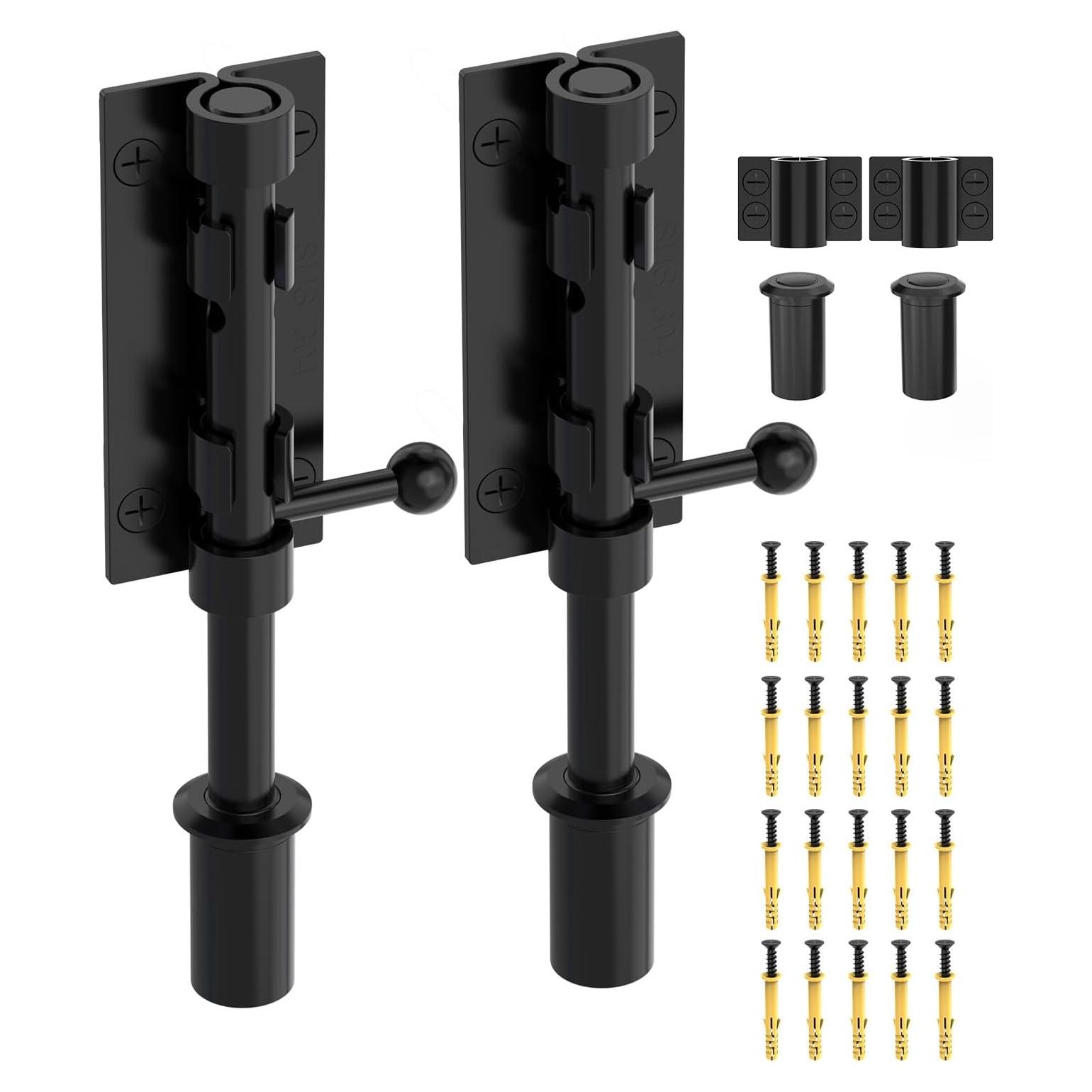 Cerrojo de Barril YogePote Deslizante 157mm Acero Inoxidable - 2pcs