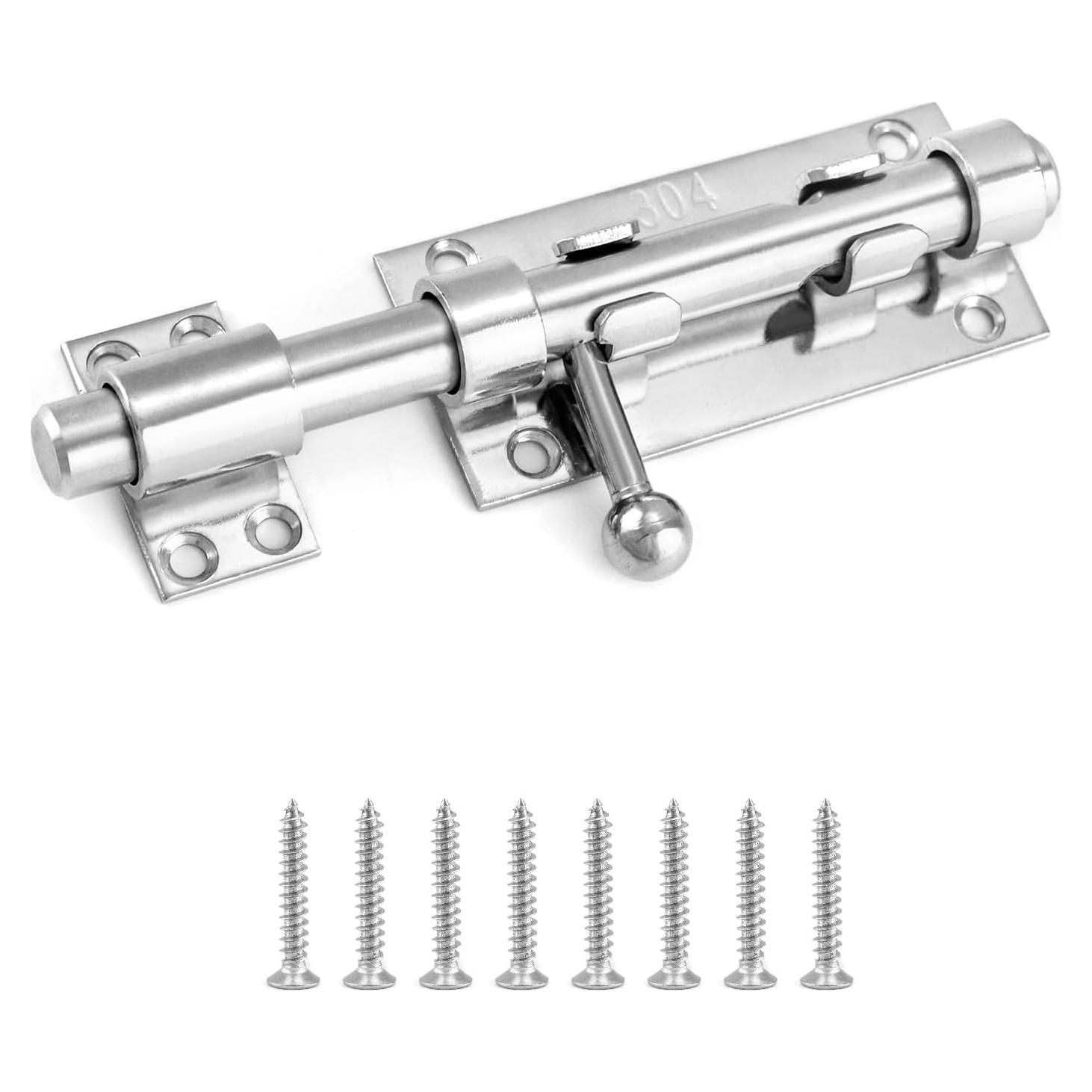 Pestillo Deslizante QWORK 16 cm Acero Inoxidable 304