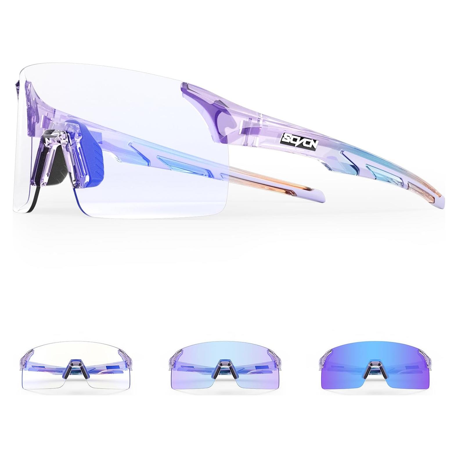 Gafas de Ciclismo Fotochromáticas SCVCN UV400 Unisex Azul