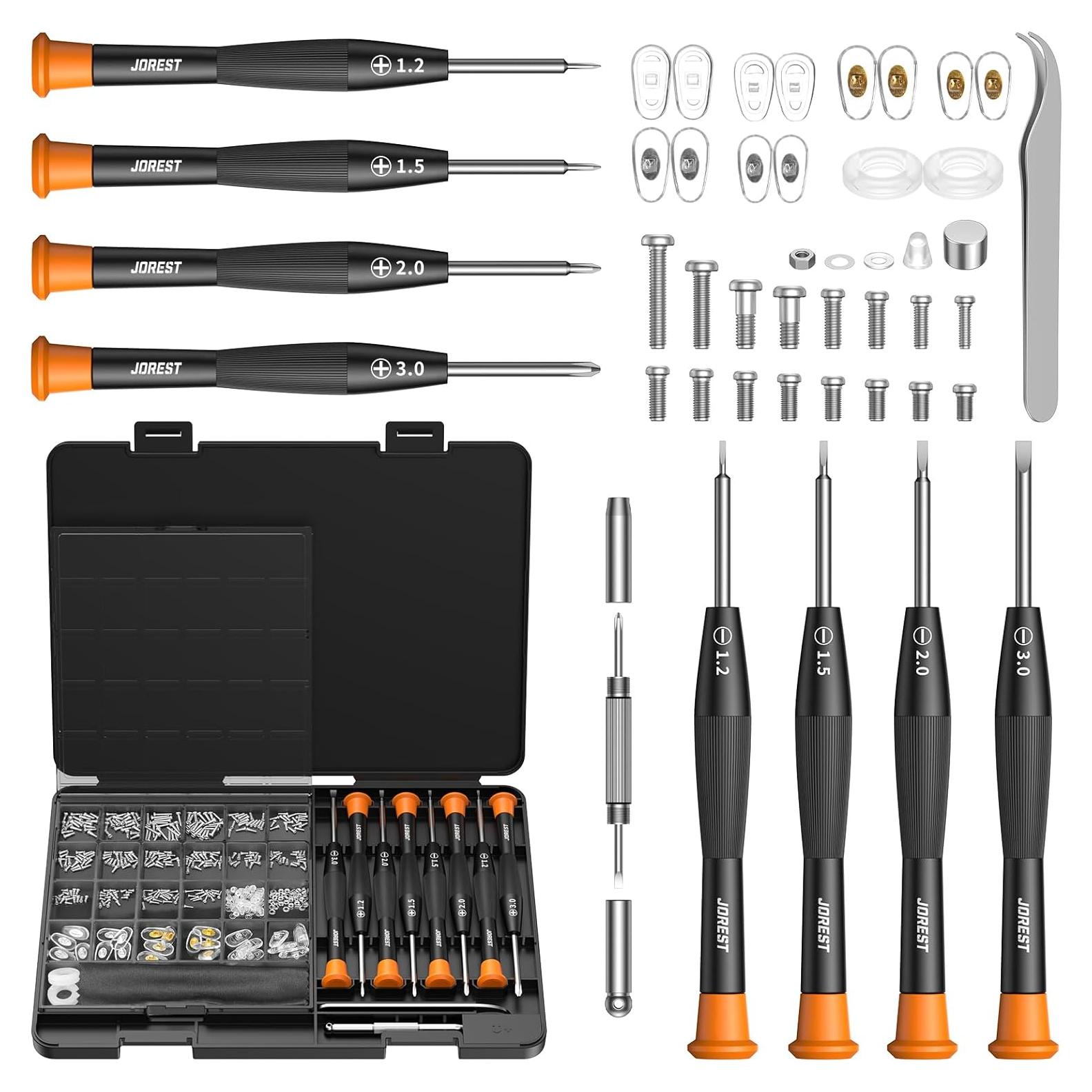 Kit de Reparación de Gafas JOREST con Herramientas y Accesorios