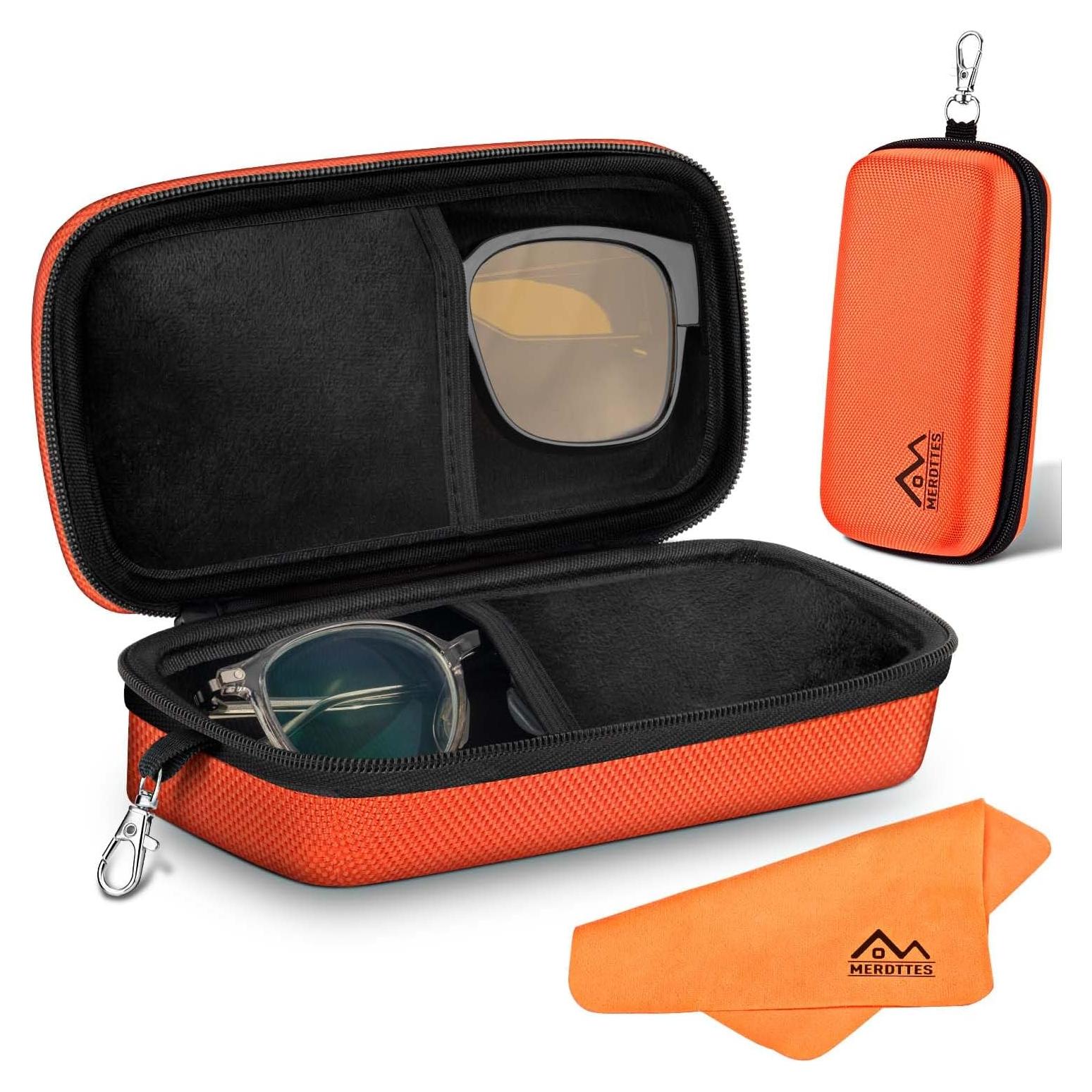 Estuche Doble para Gafas MERDTTES Naranja Funda Dura EVA