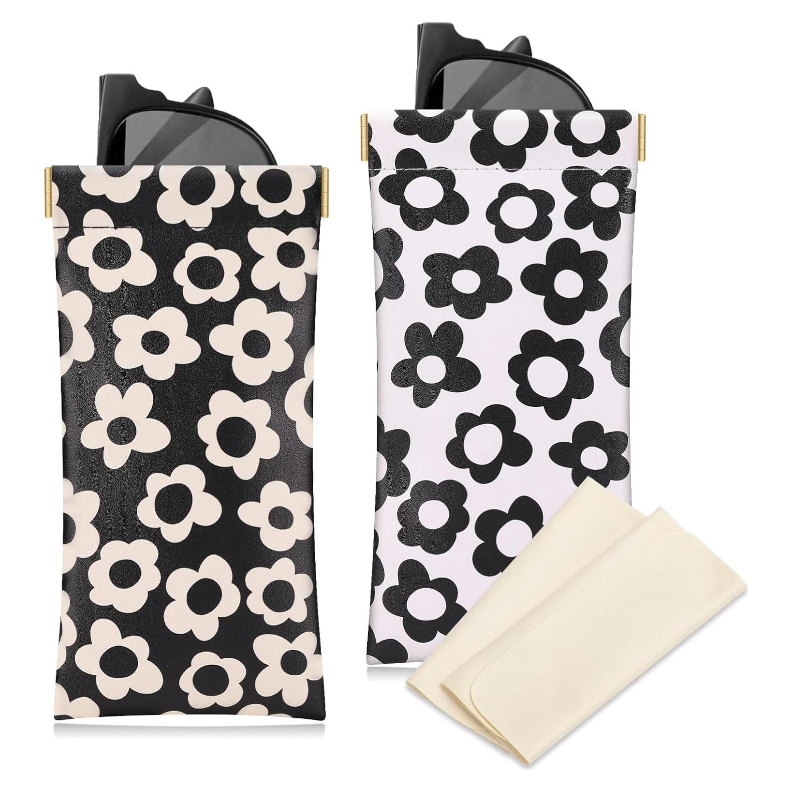 Estuche para Gafas Sightor 2 PCS Cuero Impermeable 18x9 cm