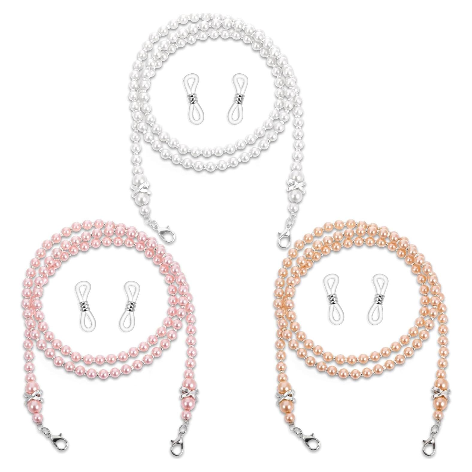 Cadena de Gafas de Perlas Tweruna - 3 Colores Elegantes 69.85 cm