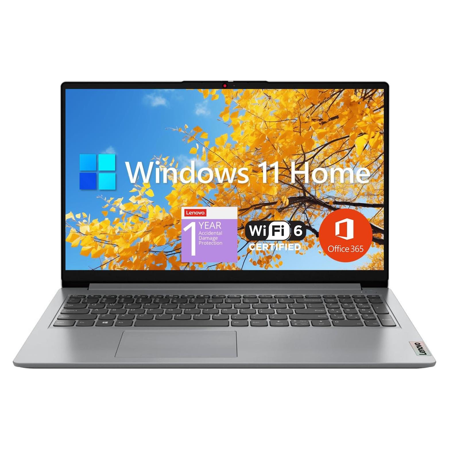 Laptop Lenovo IdeaPad 1 15.6" FHD, 12GB RAM, 512GB SSD, Windows 11