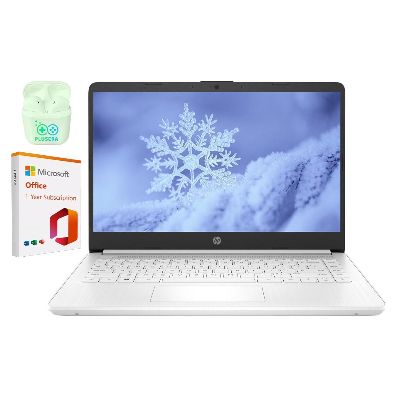 Laptop HP 14" Intel Celeron N4120 16GB RAM 320GB eMMC Blanco