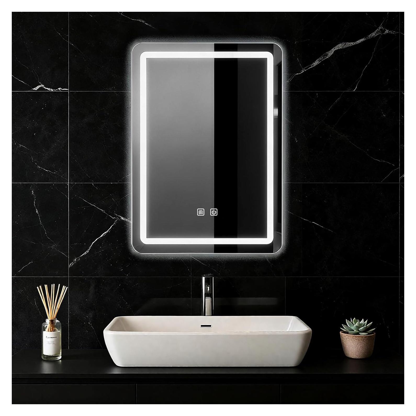 Espejo de Baño LED WARM&LOVE 60.96x40.64cm Antivaho Regulable