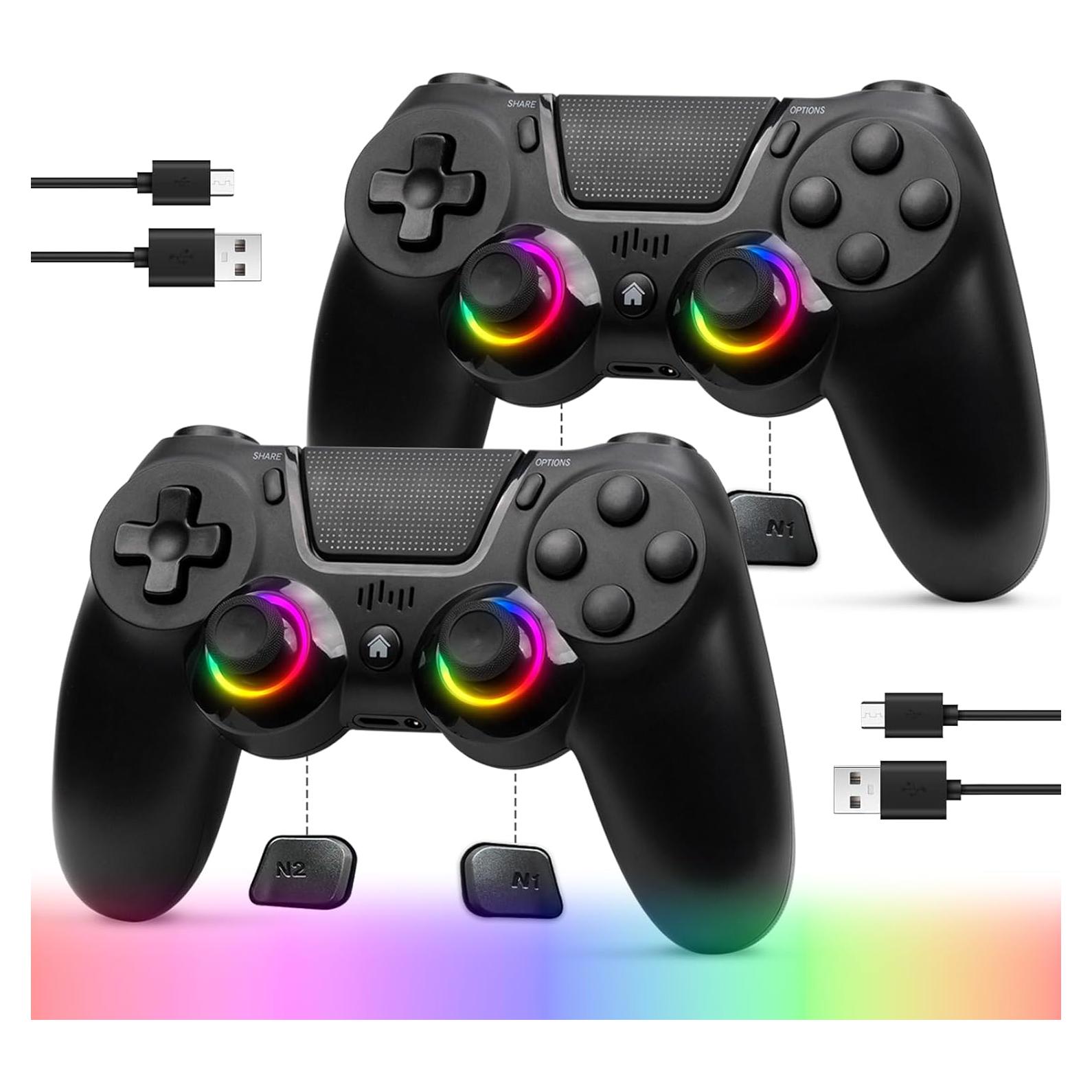 Controlador Inalámbrico TJPD para PS4/Pro/Slim/PC - Paquete de 2