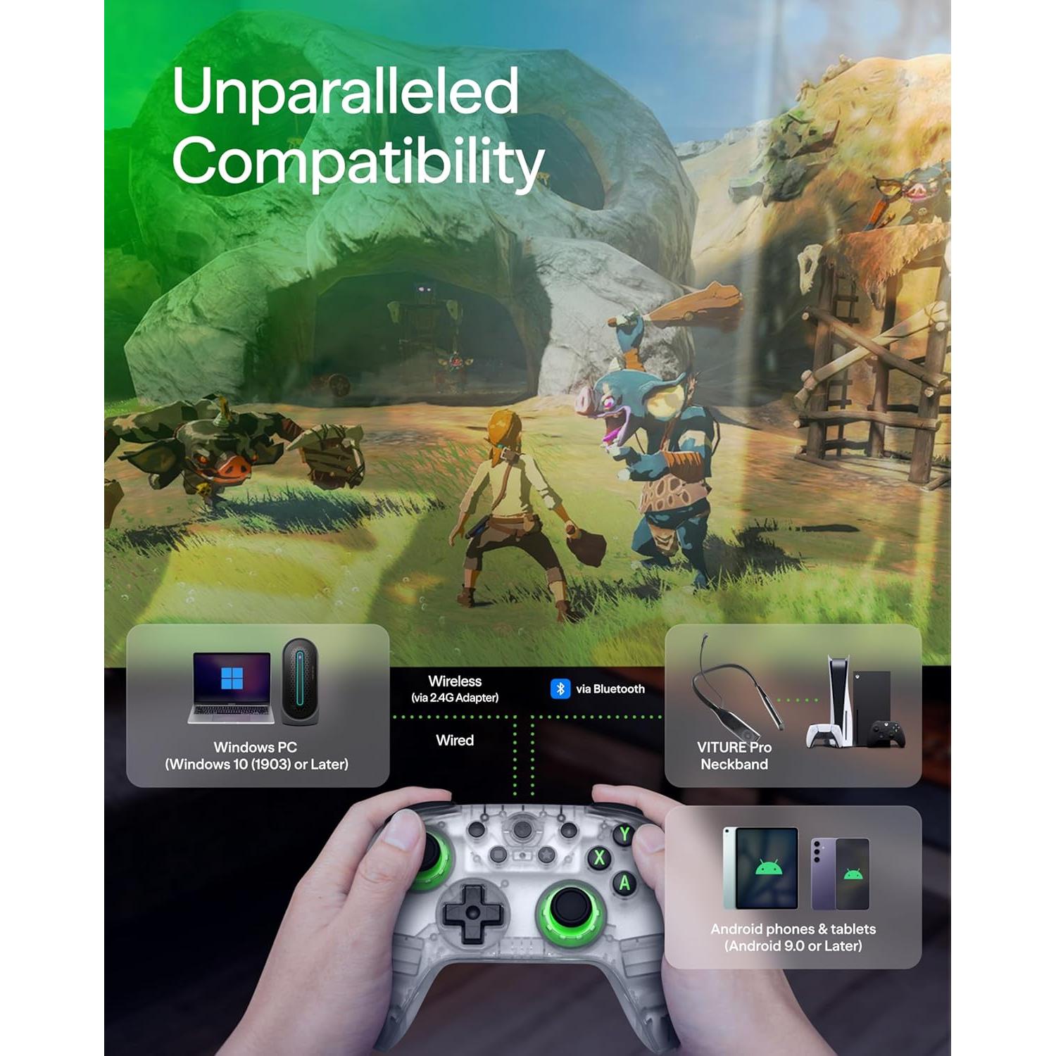 Controlador Inalámbrico VITURE 8BitDo Ultimate 2C para Android y PC