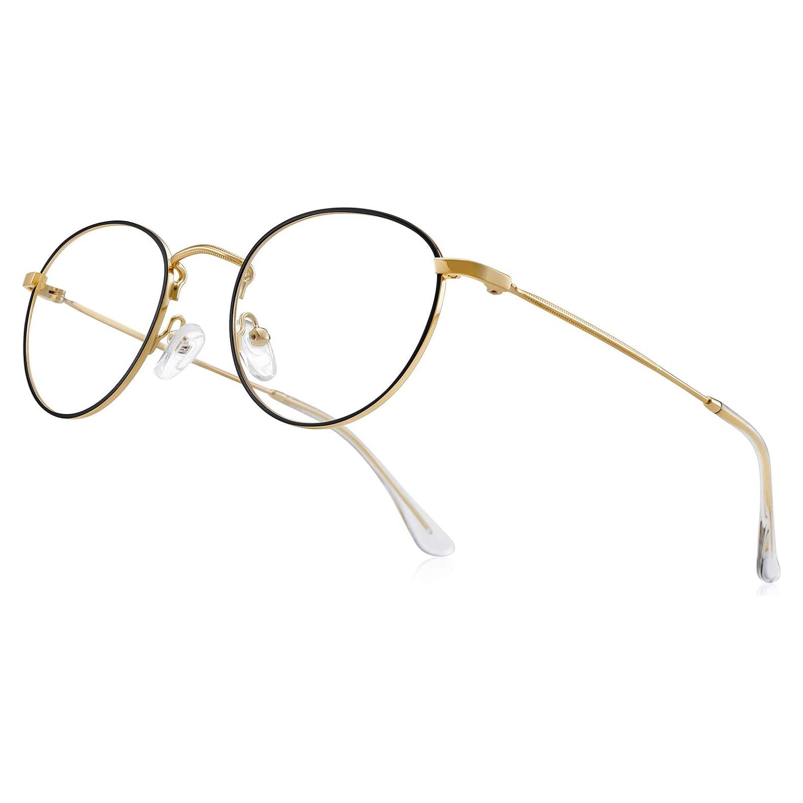 Gafas Redondas de Metal Vintage Anti Luz Azul 1.25x