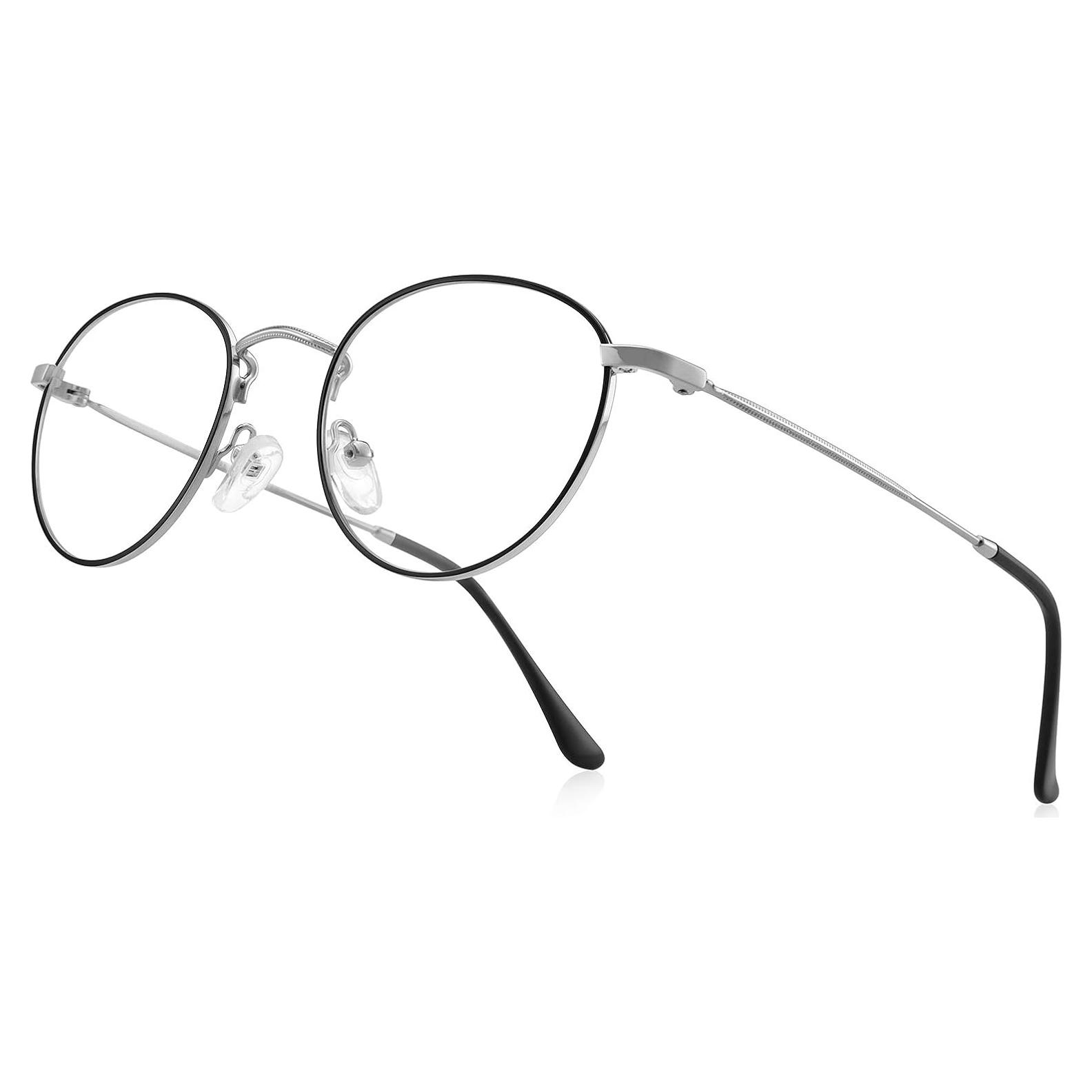 Gafas Redondas de Metal Vintage Anti Luz Azul 1.25x