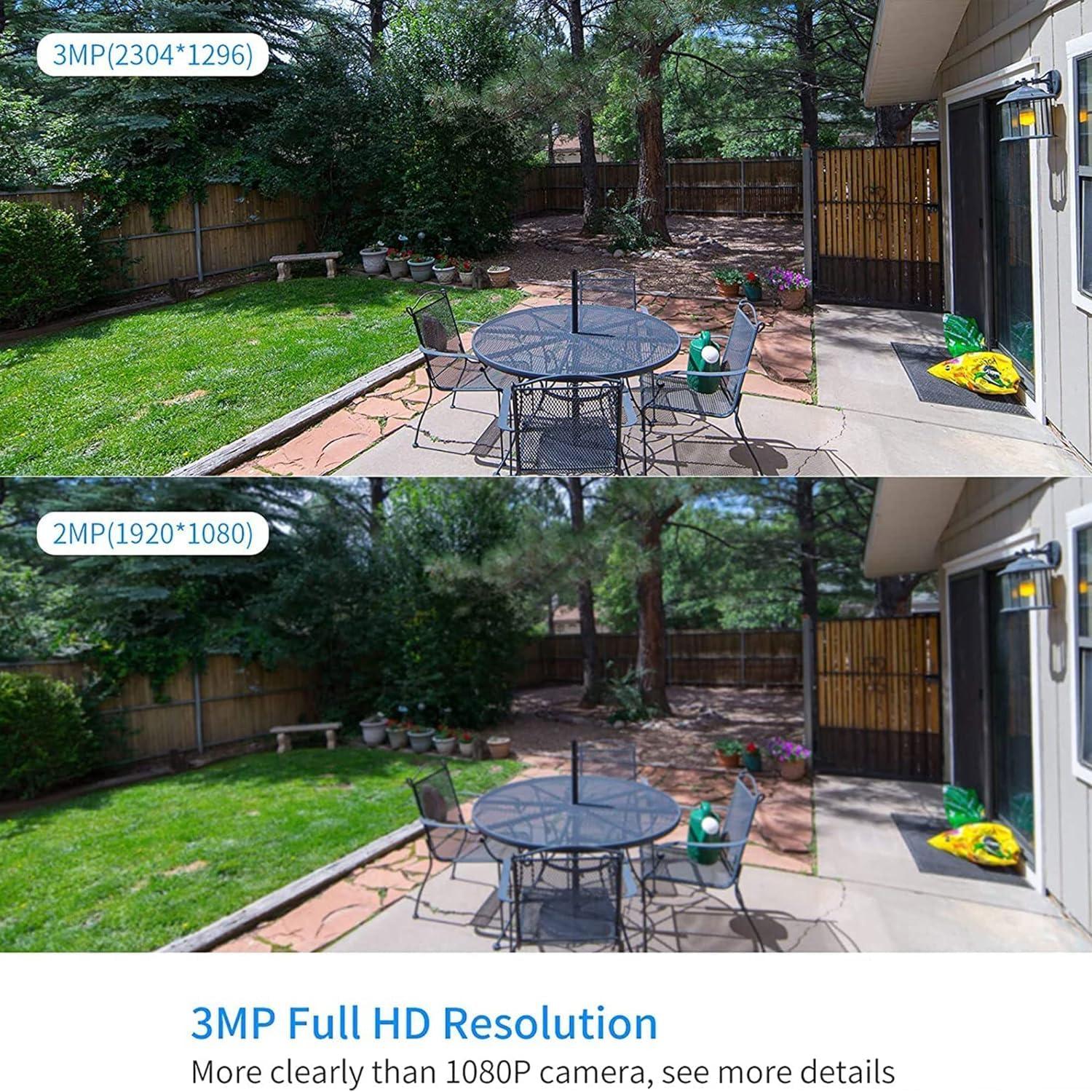 Cámara de Seguridad Inalámbrica Hiseeu 3MP para Exterior