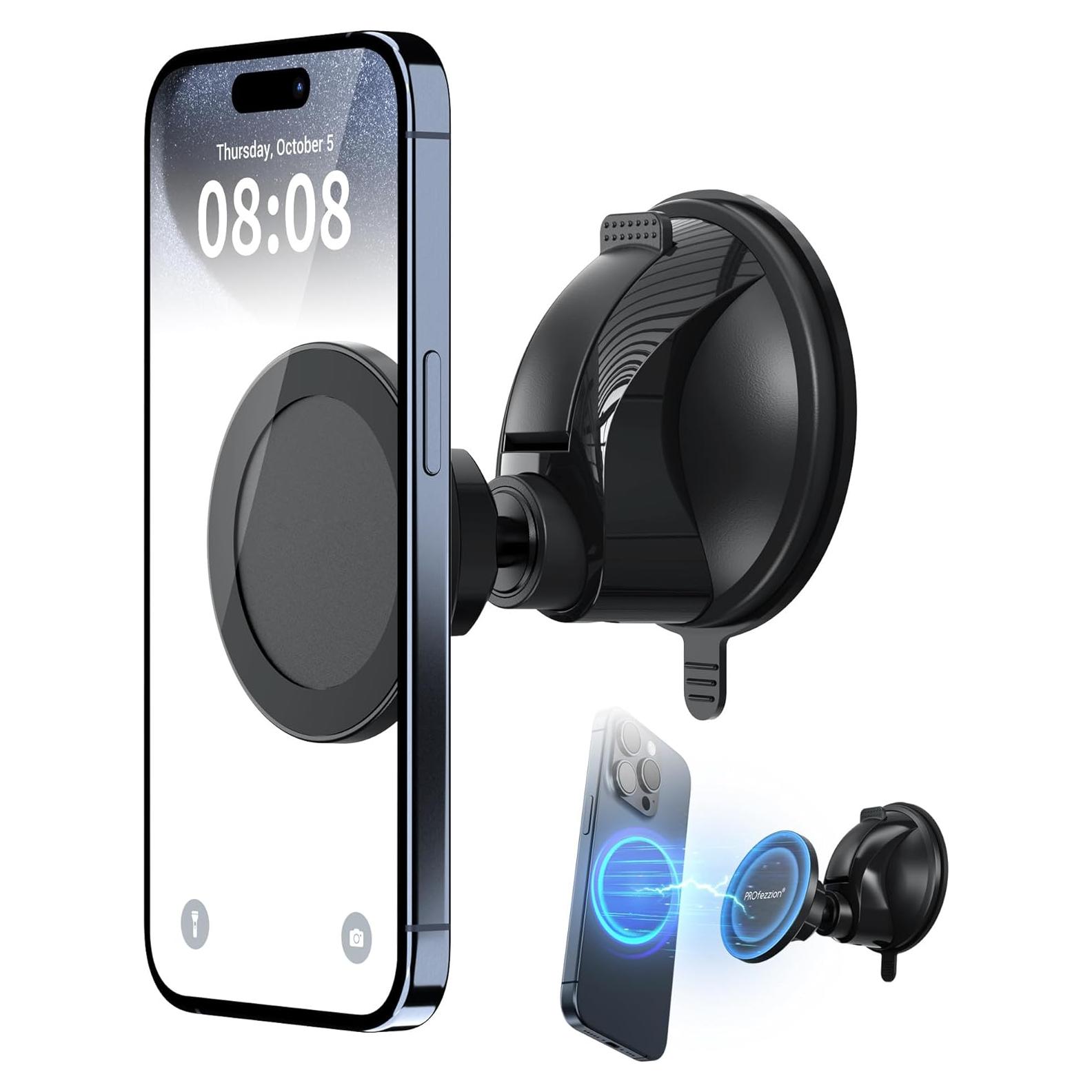 Soporte magnético para teléfono PROfezzion con ventosa 70mm