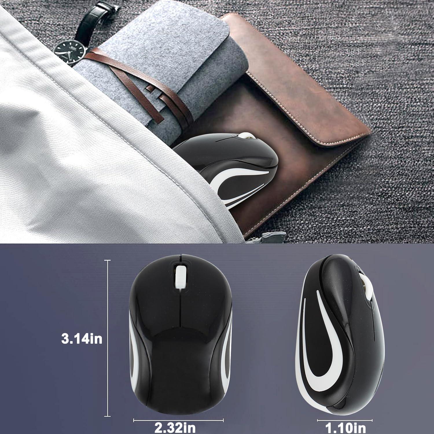 Ratón Inalámbrico Mini GUGUELEC Negro 1000 DPI USB Compacto