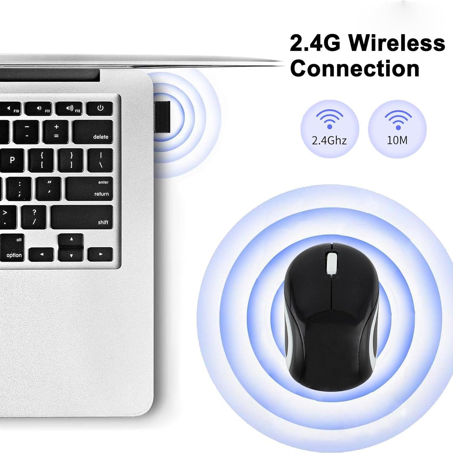 Ratón Inalámbrico Mini GUGUELEC Negro 1000 DPI USB Compacto