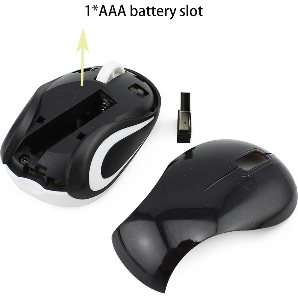 Ratón Inalámbrico Mini GUGUELEC Negro 1000 DPI USB Compacto