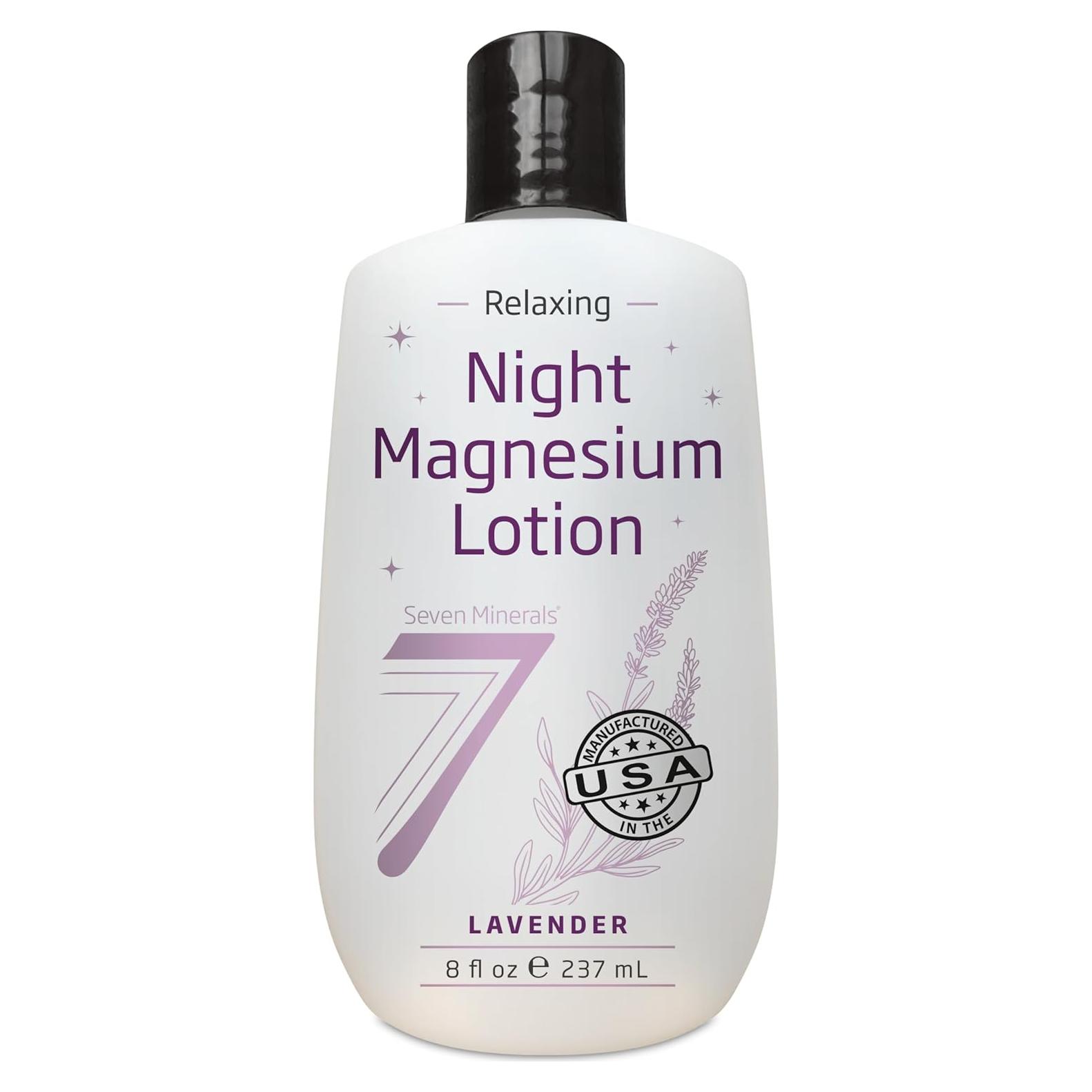 Loción de Magnesio Seven Minerals 236.6 ml - Relajante de Lavanda