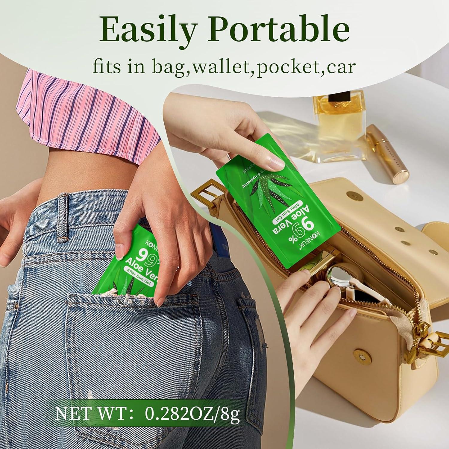 30 Paquetes Gel de Aloe Vera Puro 99% para Piel y Cabello