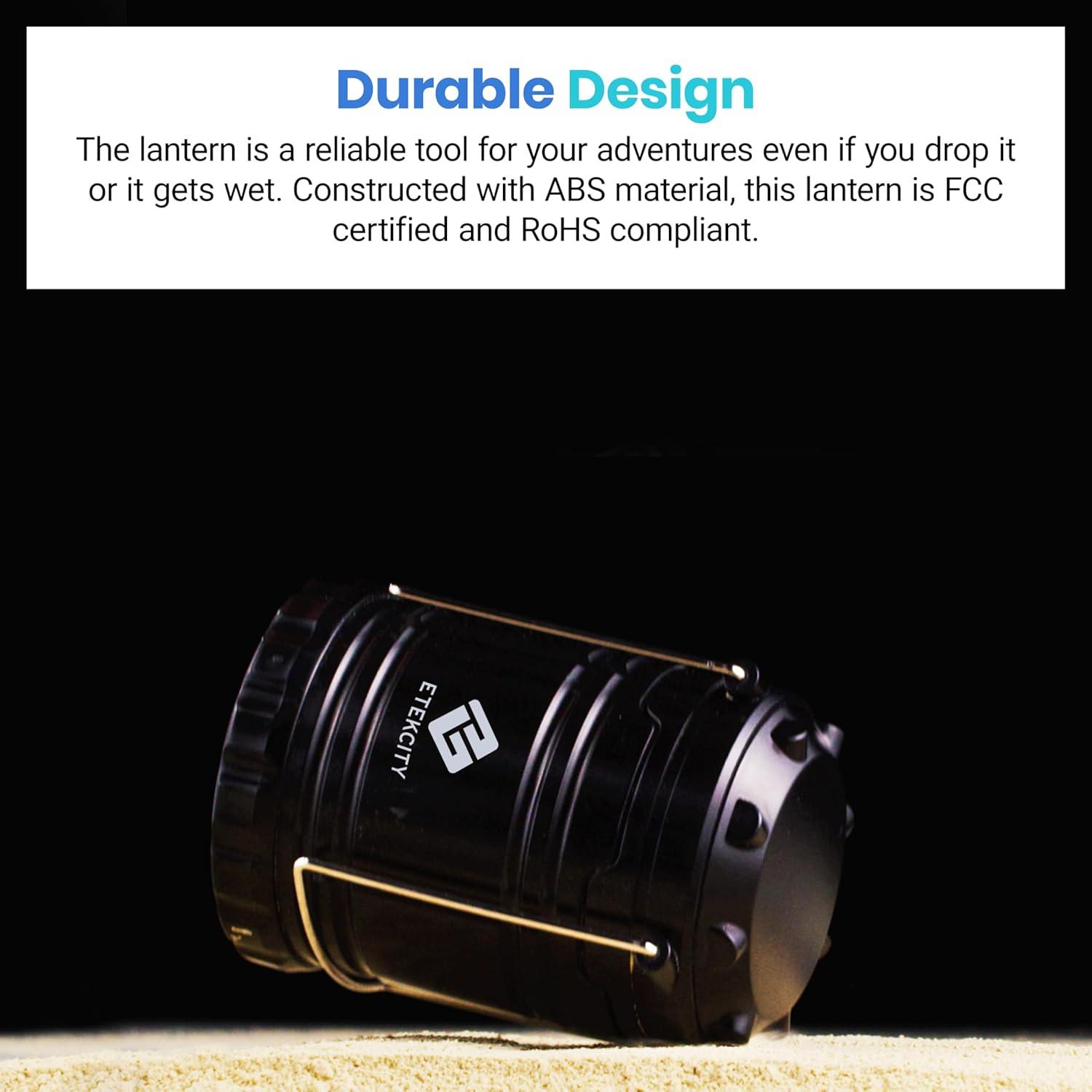 Linterna LED Etekcity CL10 para Camping y Emergencias - 2 Paquete