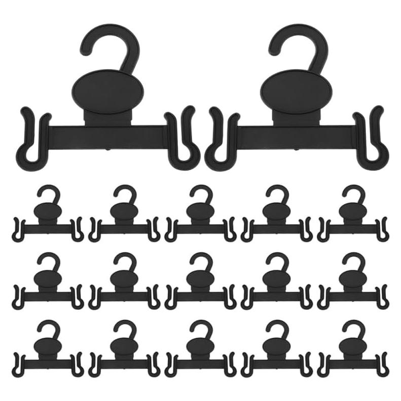 Ganchos para Zapatos Unomor 30 Pcs Plástico Negro Ahorra Espacio
