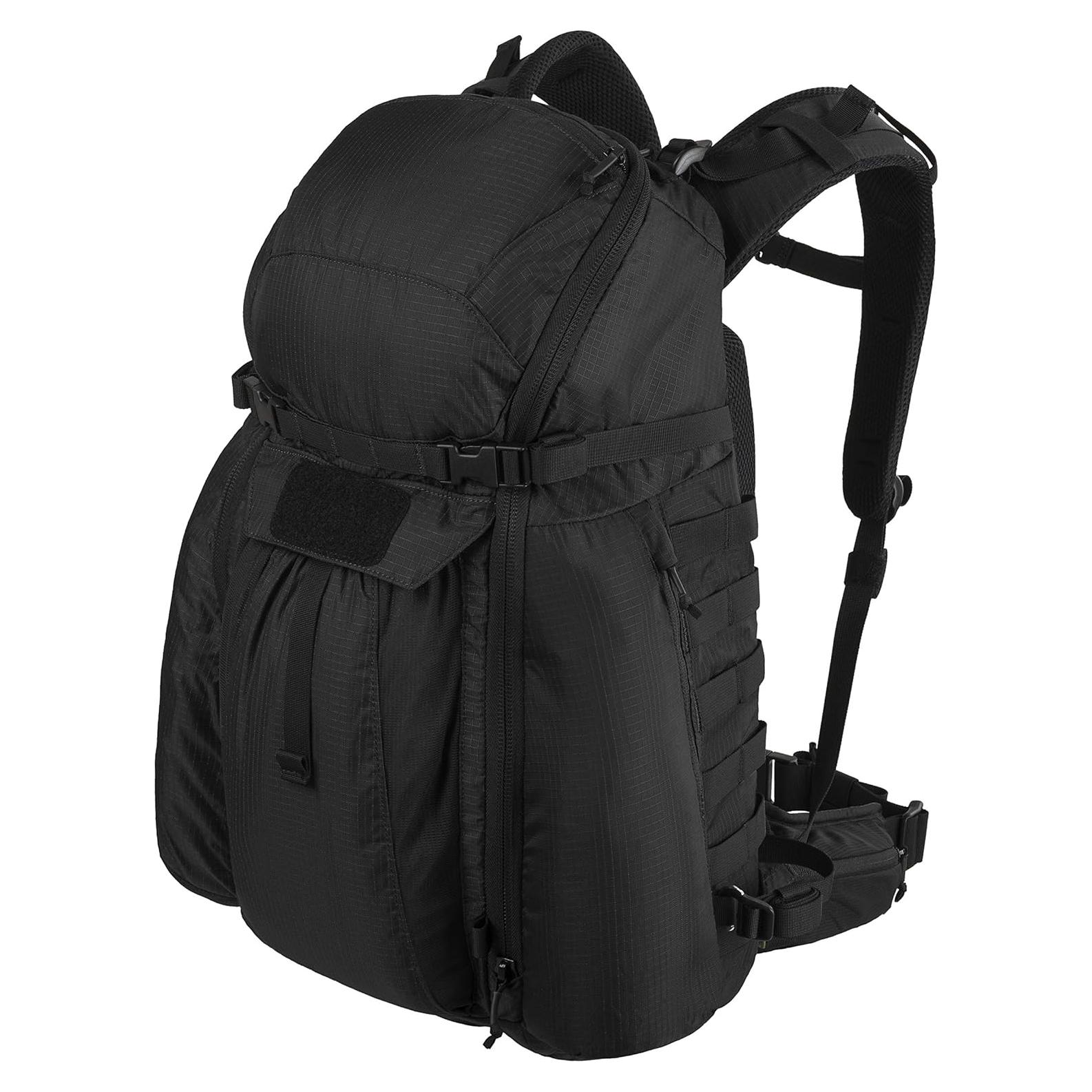 Mochila Elevation Helikon-Tex 50L Negra, Tejido Ripstop