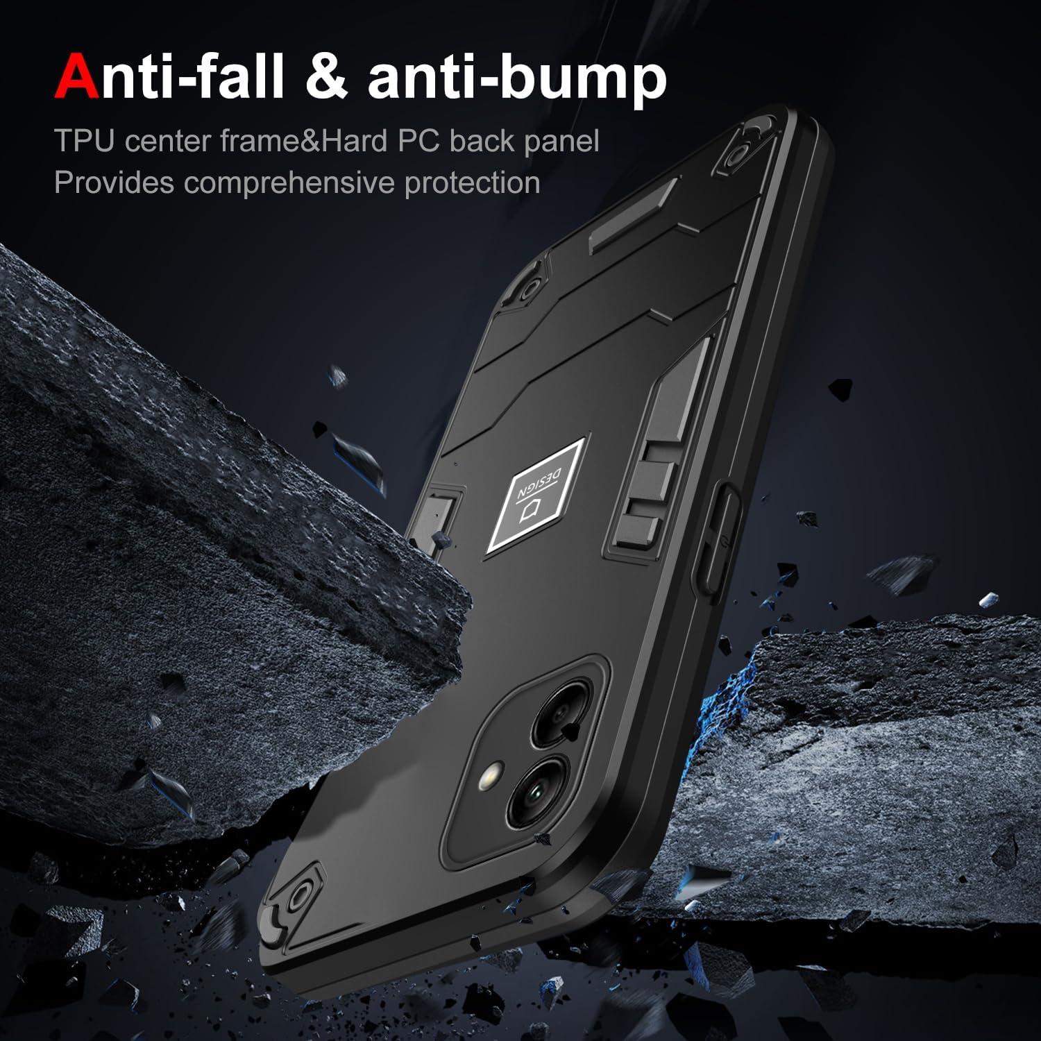 Funda Dura 2 en 1 para Redmi A1 y A2 - Protección Antigolpes Negra