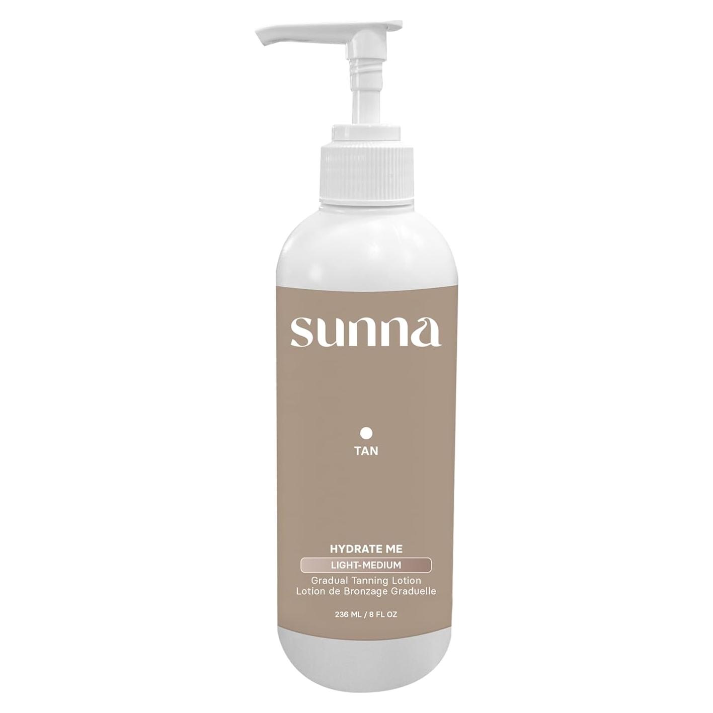 Loción Bronceadora Gradual SunnaTan 236ml - Hidratante Natural