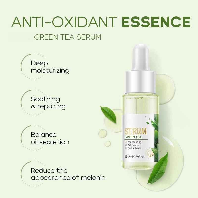 Tónico Facial de Té Verde DTTLYKSYBHJ - Hidratante y Antienvejecimiento 17ml