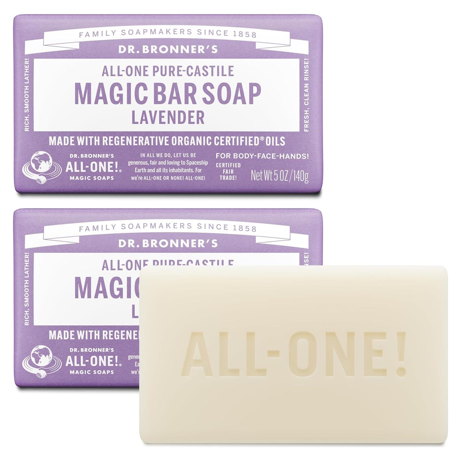 Jabón de Barra Dr. Bronner's Pure-Castile Lavanda 2x142g