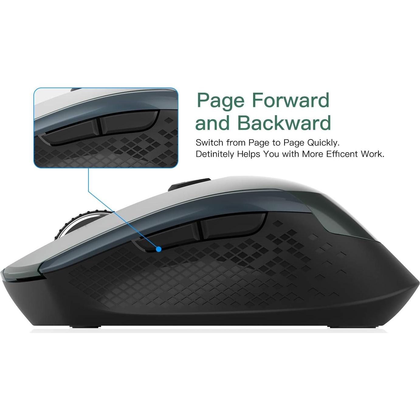 Ratón Ergonómico Inalámbrico Cimetech 2.4G Silencioso Verde