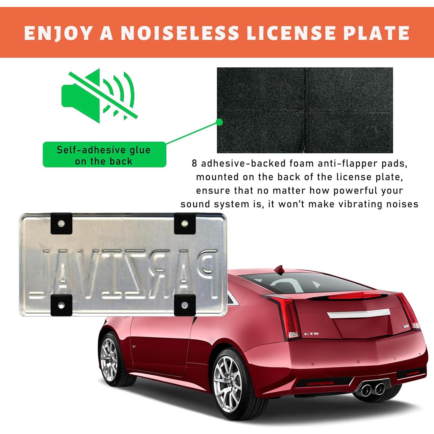 Kit de Tornillos de Placa de Licencia Sylvil Acero Inoxidable Negro