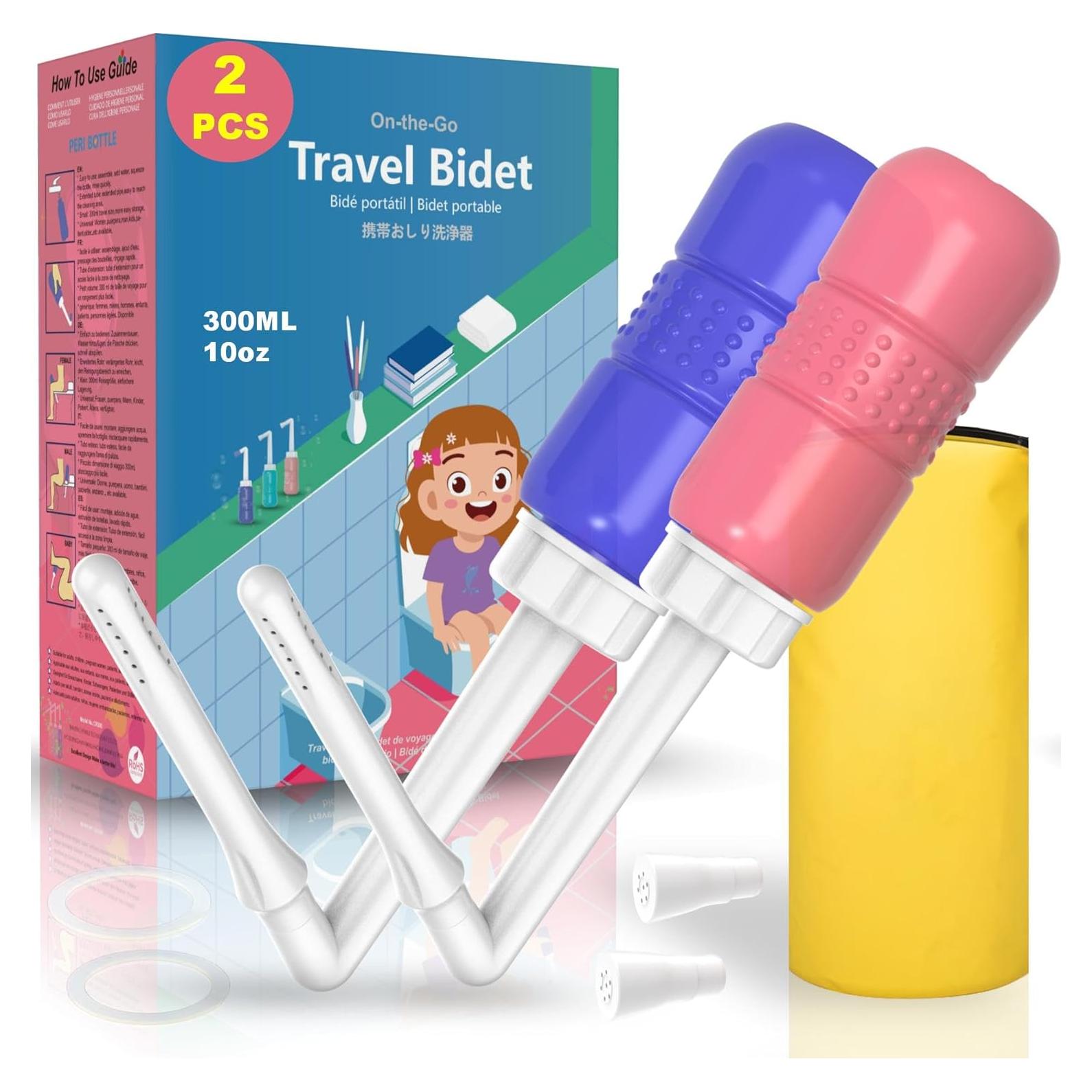 Paquete de 2 Botellas Peri 300ml Ducha Vaginal Azul/Rosa