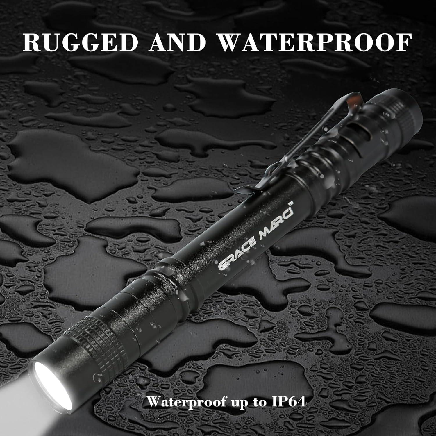 Juego de 5 Linternas LED Bolígrafo Grace Marci 1000 Lúmenes