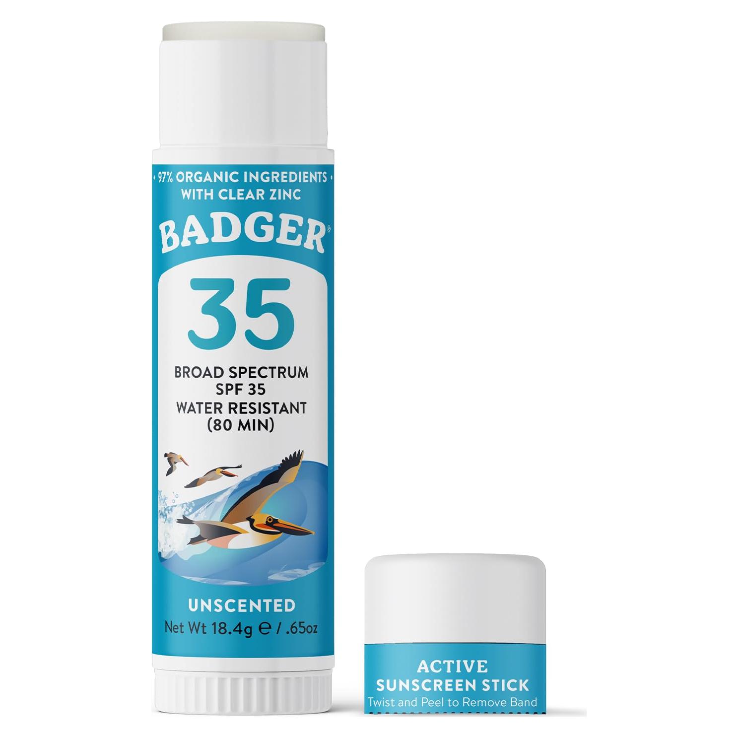 Badger Stick Protector Solar Mineral Facial SPF 35 18.6 g