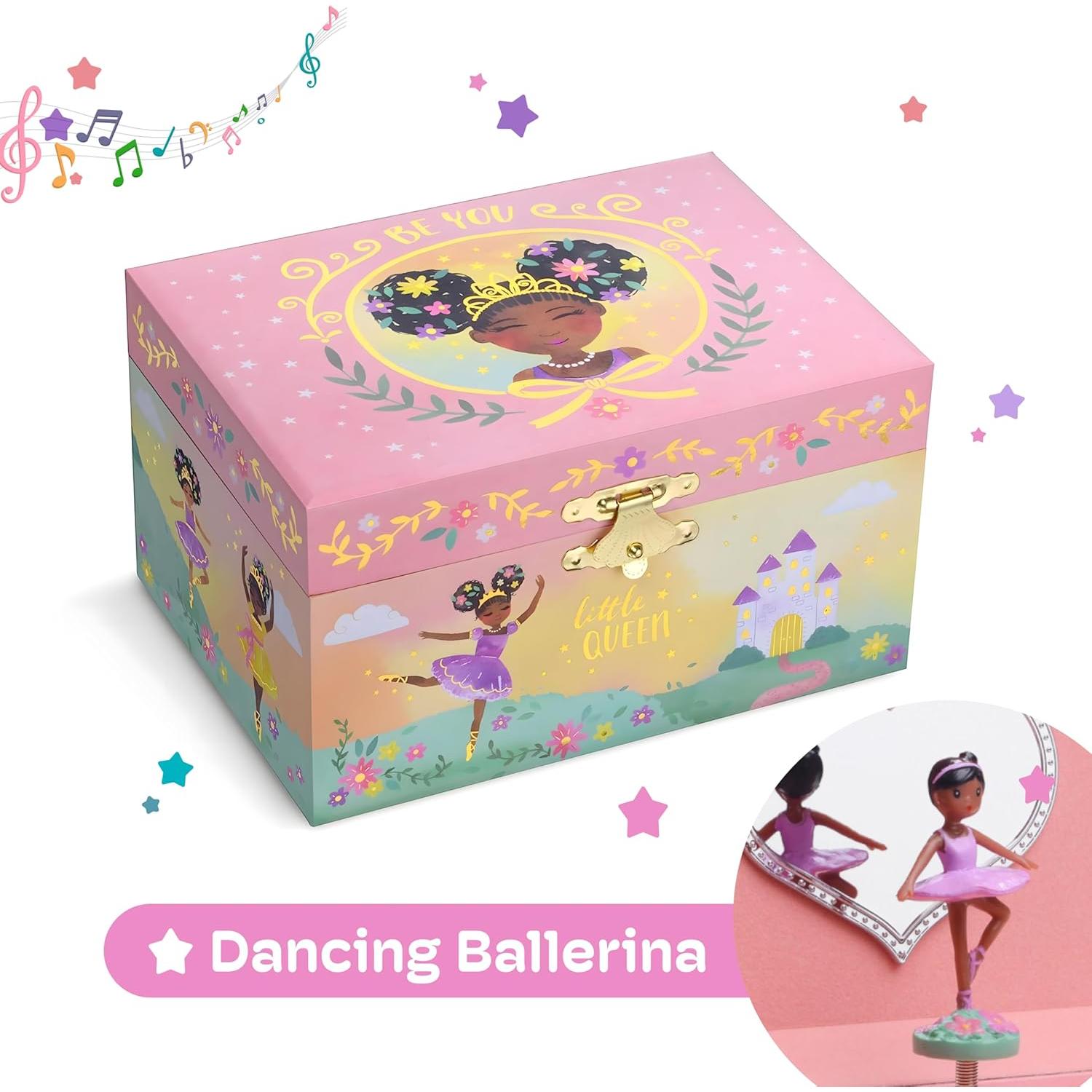 Caja de Joyería Jewelkeeper Bailarina Negra 15.24x12.7 cm