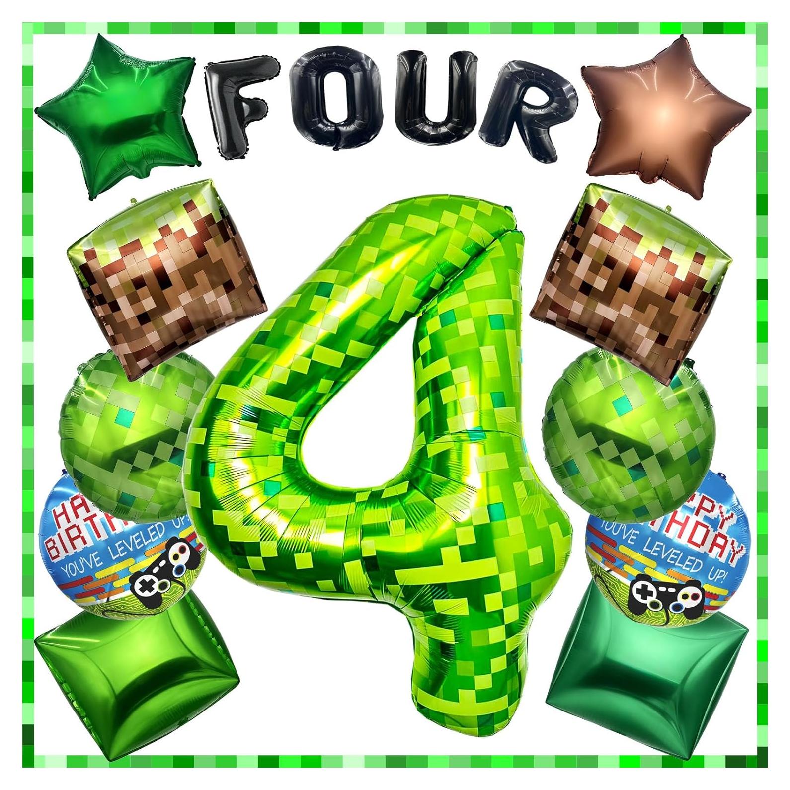 Conjunto de globos temáticos de píxeles WENTIYA - 15 piezas