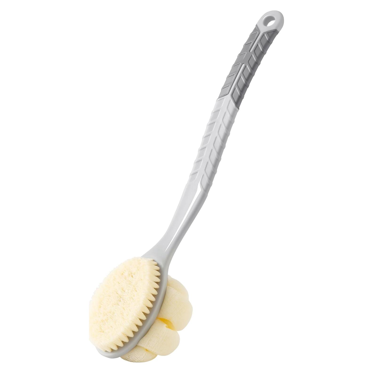 Cepillo de Ducha Exfoliante Arswin con Lufa y Mango Antideslizante