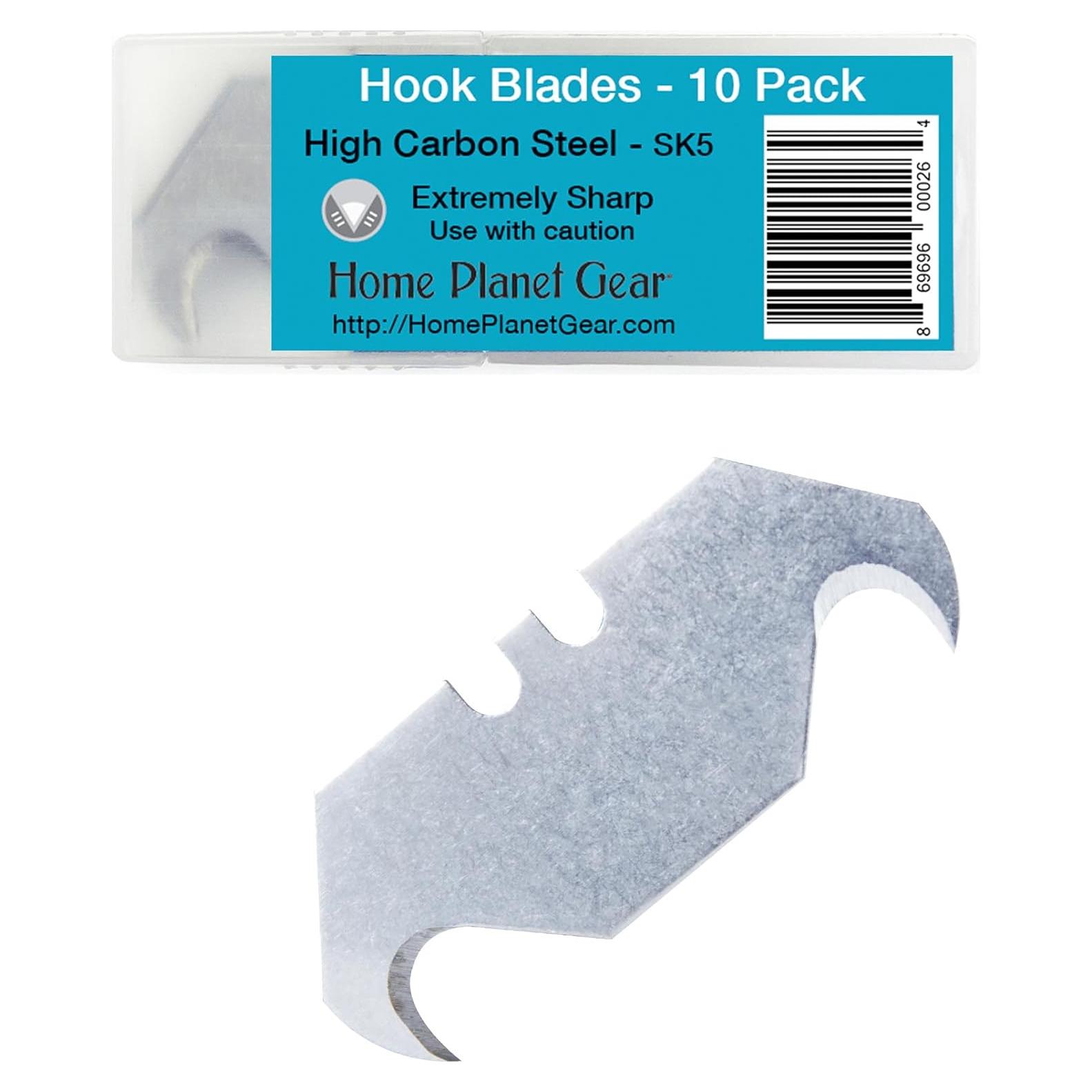 Cuchillas de Gancho Home Planet Gear 10 Piezas SK5 Afiladas