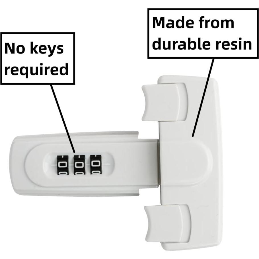 Candado de Refrigerador a Prueba de Niños con Código - 2 Unidades